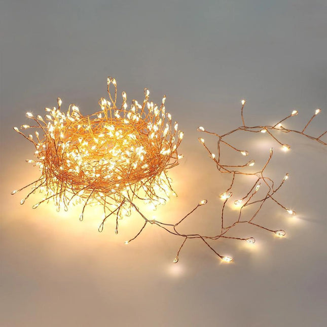 Warm White 640 Micro LED Cluster Fairy Lights