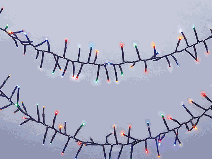 800 LED Digital Firecracker Cluster Light Multicolour