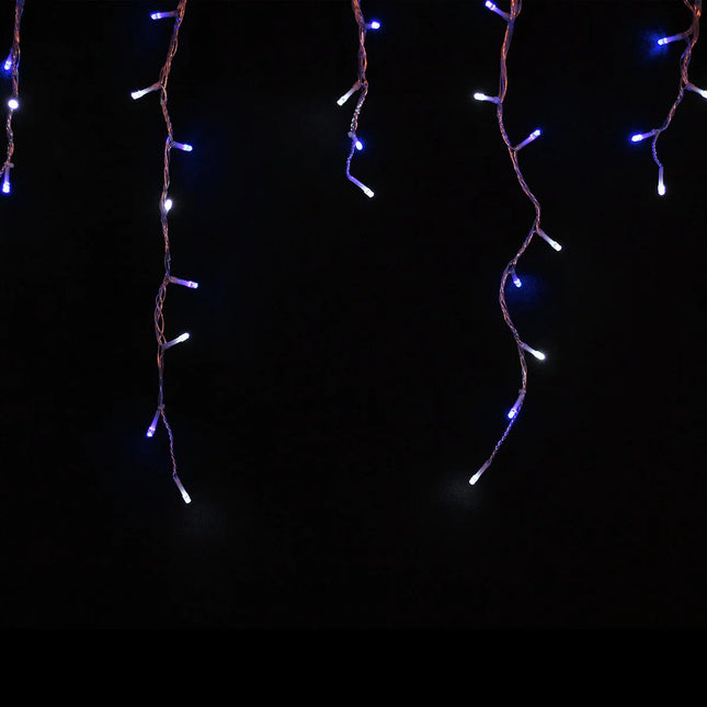 1008 BLUE WHITE Led Waterfall Icicle Light 25m