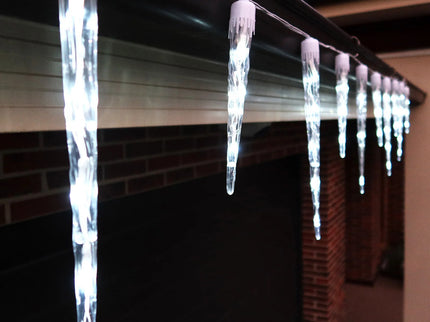 COOL WHITE Ice Icicle Light Waterfall