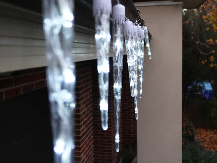 COOL WHITE Ice Icicle Light Waterfall
