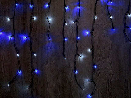 240 BLUE WHITE Christmas Icicle Light 7m