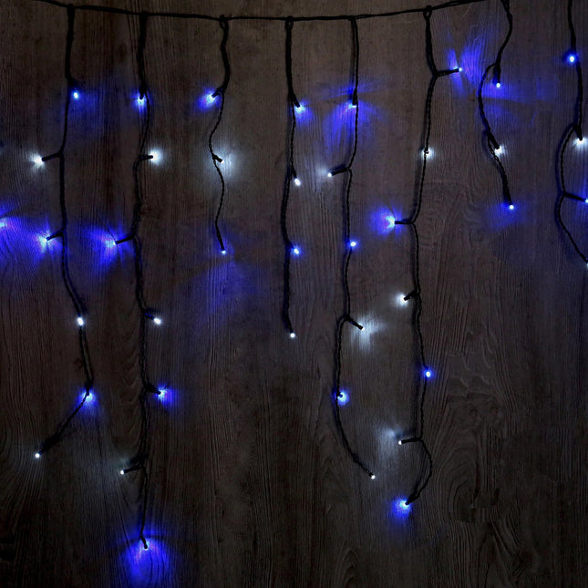 240 BLUE WHITE Christmas Icicle Light 7m