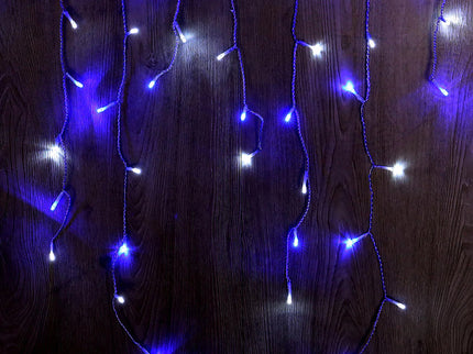 500 BLUE WHITE Icicle Light 15m Connectable