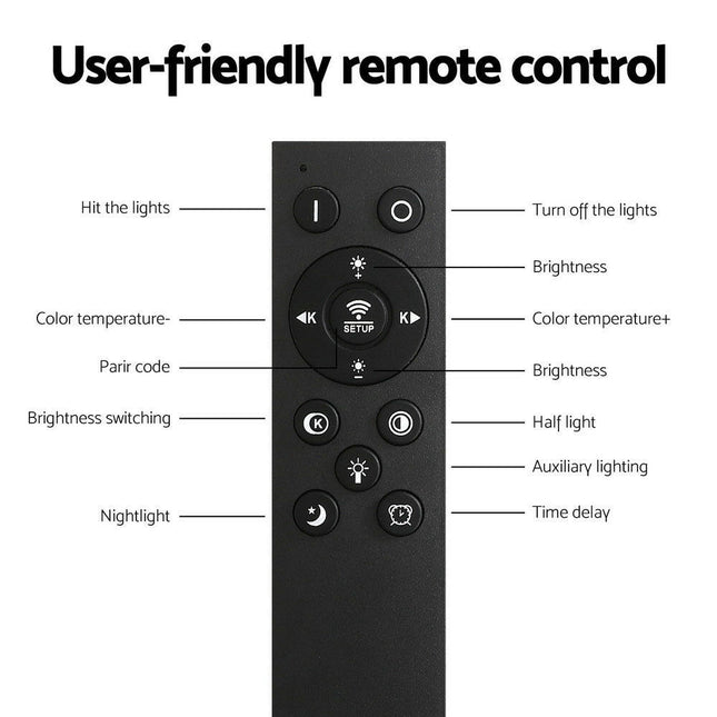 Artiss LED Floor Lamp Remote Adjustable Light Stand for Home Living Room Reading.
