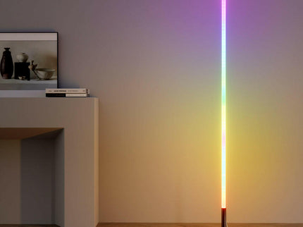 Artiss RGB LED Floor Lamp Remote Control Corner Light Stand 150CM for Gaming Room.