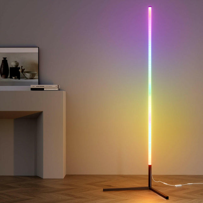 Artiss RGB LED Floor Lamp Remote Control Corner Light Stand 150CM for Gaming Room.
