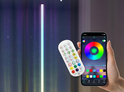 Artiss RGB LED Floor Lamp Remote Control Corner Light Stand 150CM for Gaming Room.