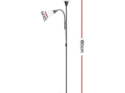 Artiss Floor Lamp Mother and Child Modern Home Living Room Office Reading Black.