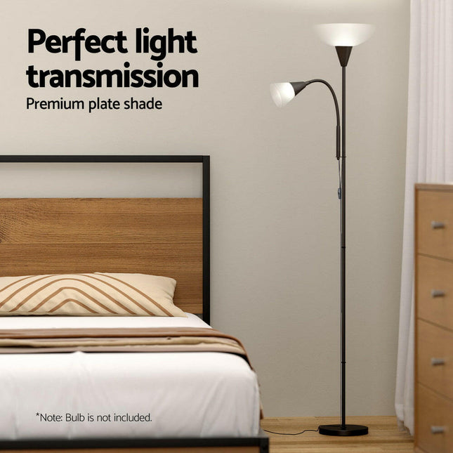 Artiss Floor Lamp Mother and Child Modern Home Living Room Office Reading Black.