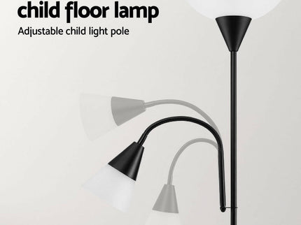Artiss Floor Lamp Mother and Child Modern Home Living Room Office Reading Black.