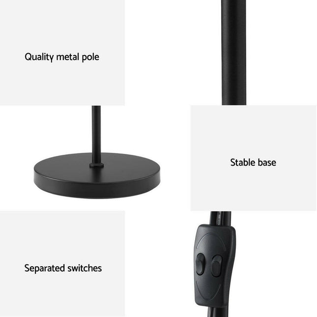 Artiss Floor Lamp Mother and Child Modern Home Living Room Office Reading Black.