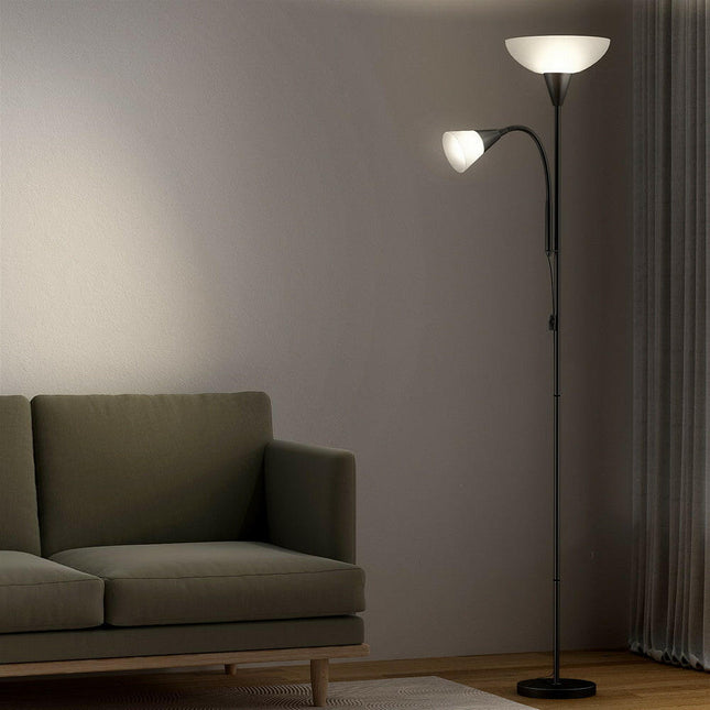 Artiss Floor Lamp Mother and Child Modern Home Living Room Office Reading Black.