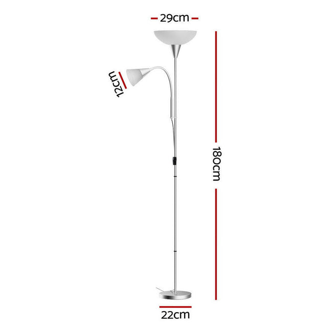 Artiss Floor Lamp Mother and Child Modern Home Living Room Office Reading Silver.