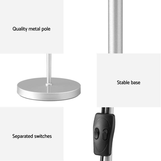 Artiss Floor Lamp Mother and Child Modern Home Living Room Office Reading Silver.