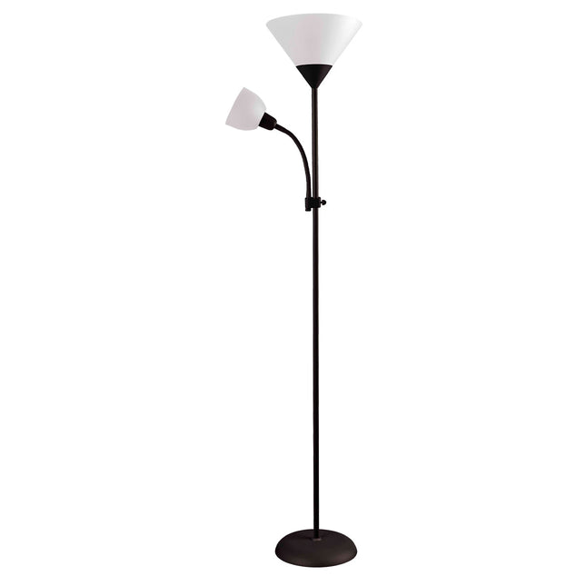 Georgia Mother and Child Floor Lamp Black Grey White Modern Adjustable Lighting.