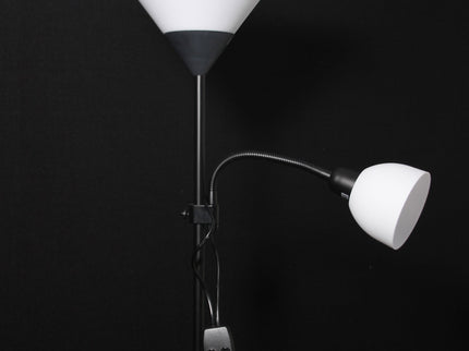 Georgia Mother and Child Floor Lamp Black Grey White Modern Adjustable Lighting.