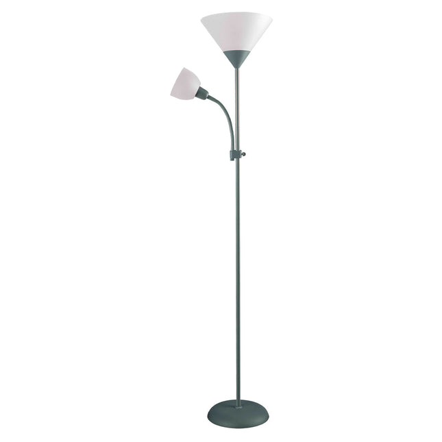 Georgia Mother and Child Floor Lamp Black Grey White Modern Adjustable Lighting.