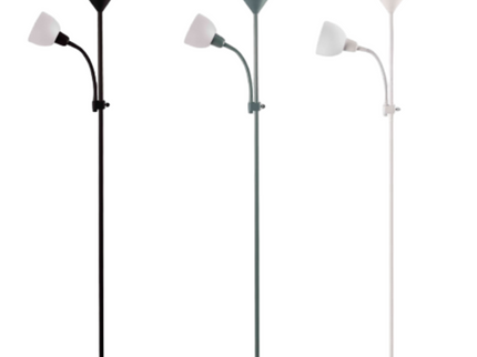 Georgia Mother and Child Floor Lamp Black Grey White Modern Adjustable Lighting.