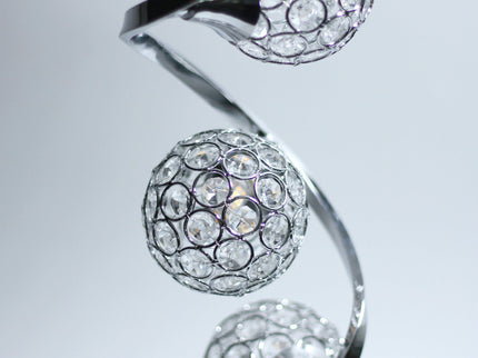 Gordon Table Lamp with Crystal Diffuser and Chrome Base.