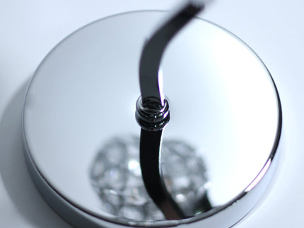 Gordon Table Lamp with Crystal Diffuser and Chrome Base.