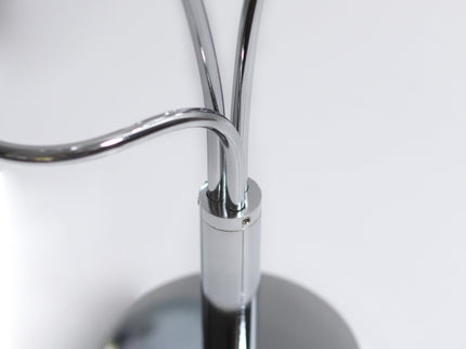 Candice Table Lamp Modern Glass and Chrome Nightstand Light.