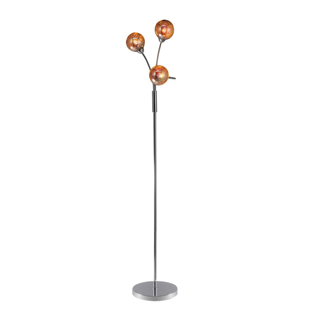 Candice Floor Lamp Modern Chrome Three Sphere Lighting Fixture.
