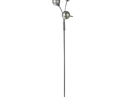 Candice Floor Lamp Modern Chrome Three Sphere Lighting Fixture.