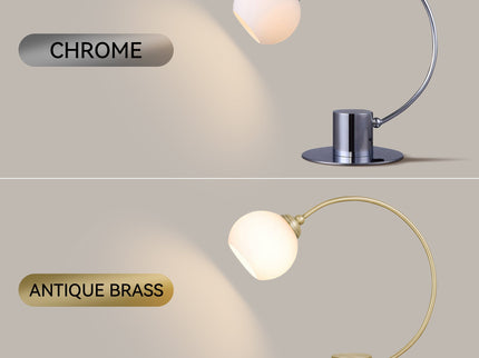 Penelope Touch Table Lamp Chrome and Antique Brass for Modern Decor.