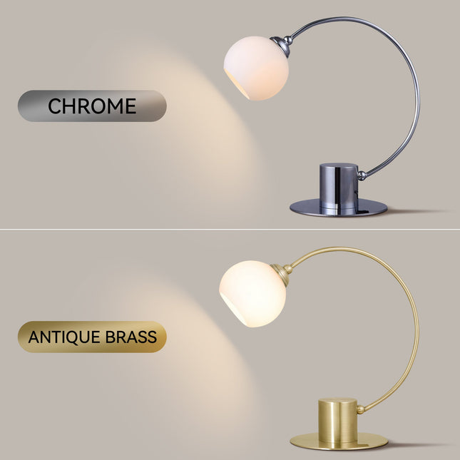 Penelope Touch Table Lamp Chrome and Antique Brass for Modern Decor.