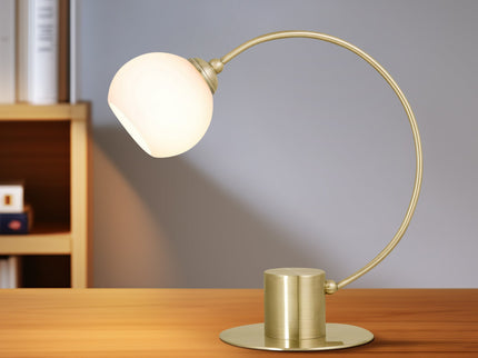 Penelope Touch Table Lamp Chrome and Antique Brass for Modern Decor.
