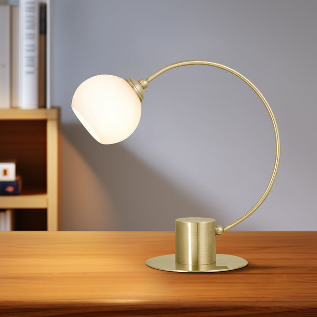 Penelope Touch Table Lamp Chrome and Antique Brass for Modern Decor.