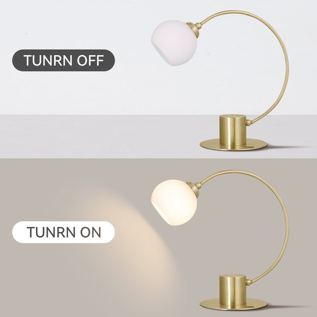 Penelope Touch Table Lamp Chrome and Antique Brass for Modern Decor.