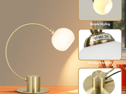 Penelope Touch Table Lamp Chrome and Antique Brass for Modern Decor.