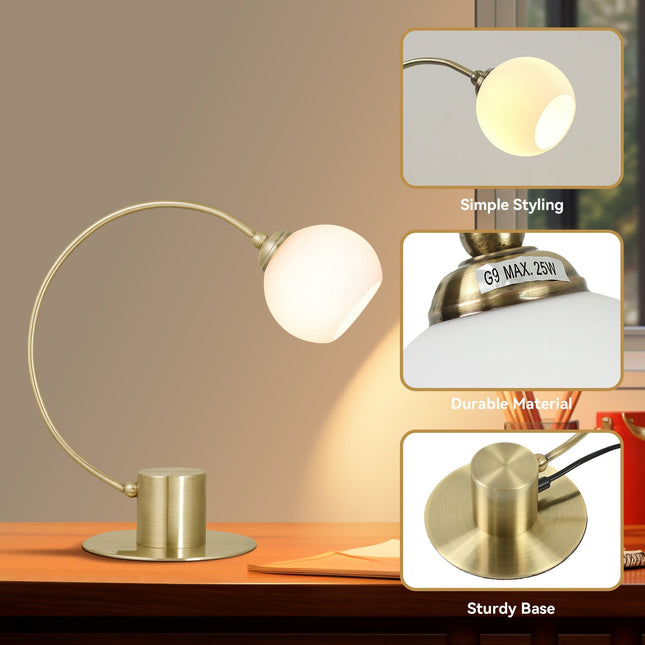 Penelope Touch Table Lamp Chrome and Antique Brass for Modern Decor.