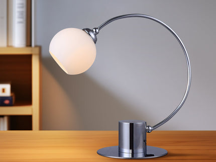 Penelope Touch Table Lamp Chrome and Antique Brass for Modern Decor.