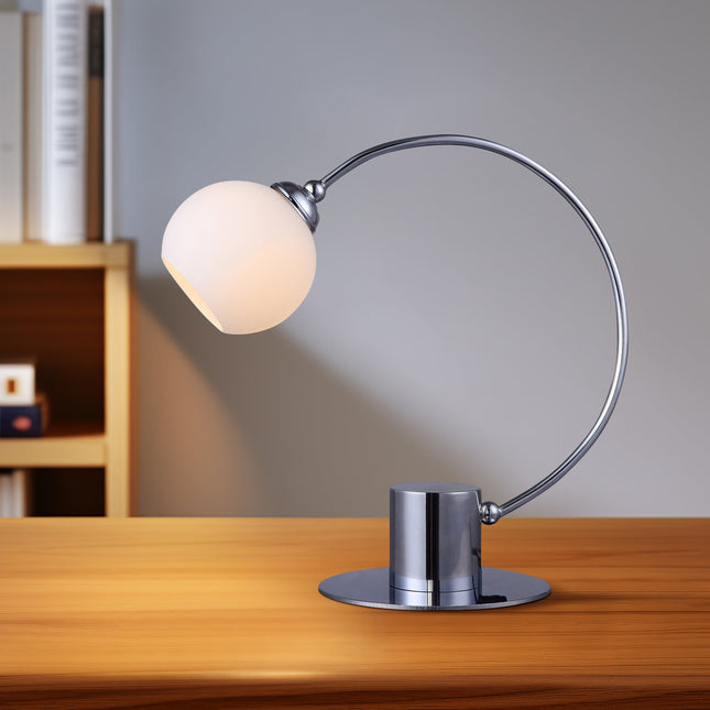 Penelope Touch Table Lamp Chrome and Antique Brass for Modern Decor.