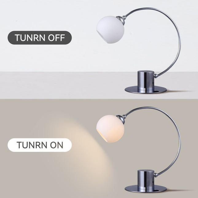 Penelope Touch Table Lamp Chrome and Antique Brass for Modern Decor.