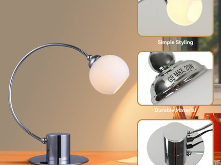 Penelope Touch Table Lamp Chrome and Antique Brass for Modern Decor.