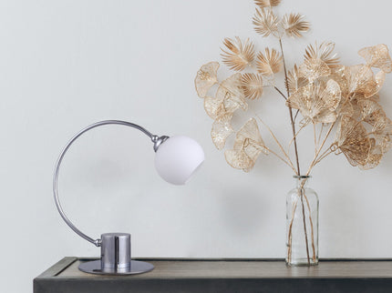 Penelope Touch Table Lamp Chrome and Antique Brass for Modern Decor.