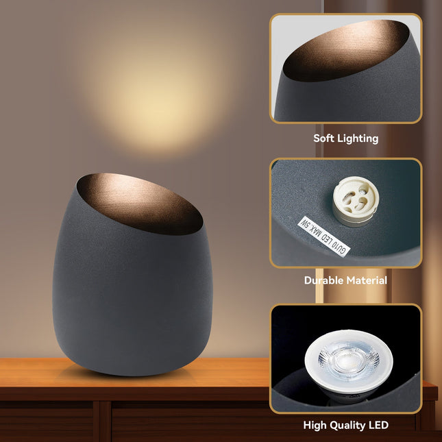 Chester Uplight Table Lamp Black White Stylish Modern Lighting.