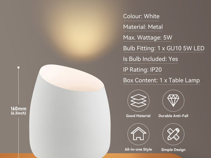 Chester Uplight Table Lamp Black White Stylish Modern Lighting.
