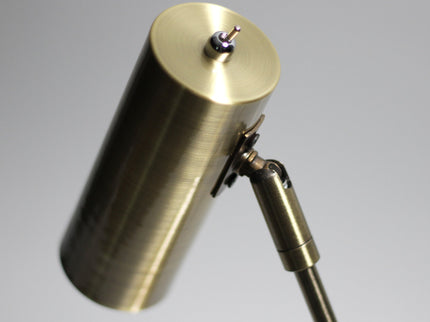 Sarla Table Lamp Satin Chrome Antique Brass Modern Desk Light.