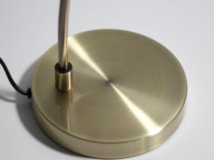 Sarla Table Lamp Satin Chrome Antique Brass Modern Desk Light.