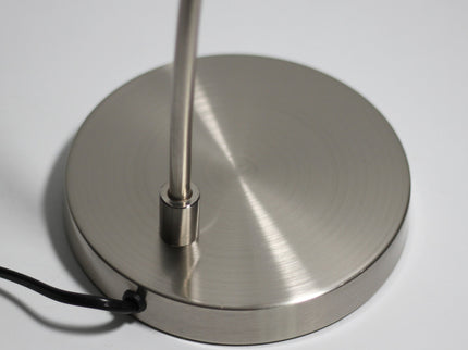 Sarla Table Lamp Satin Chrome Antique Brass Modern Desk Light.
