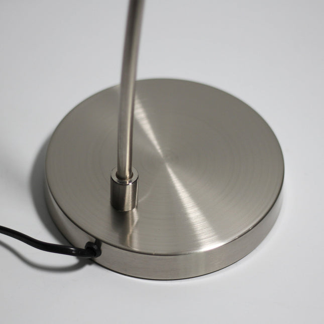 Sarla Table Lamp Satin Chrome Antique Brass Modern Desk Light.