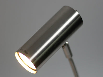Sarla Table Lamp Satin Chrome Antique Brass Modern Desk Light.