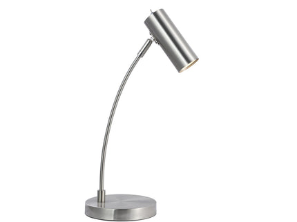 Sarla Table Lamp Satin Chrome Antique Brass Modern Desk Light.