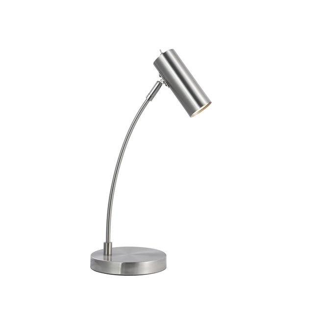 Sarla Table Lamp Satin Chrome Antique Brass Modern Desk Light.