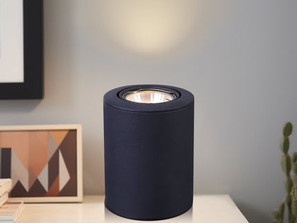 Zaro Table Light Black White Satin Chrome Modern Desk Lamp.